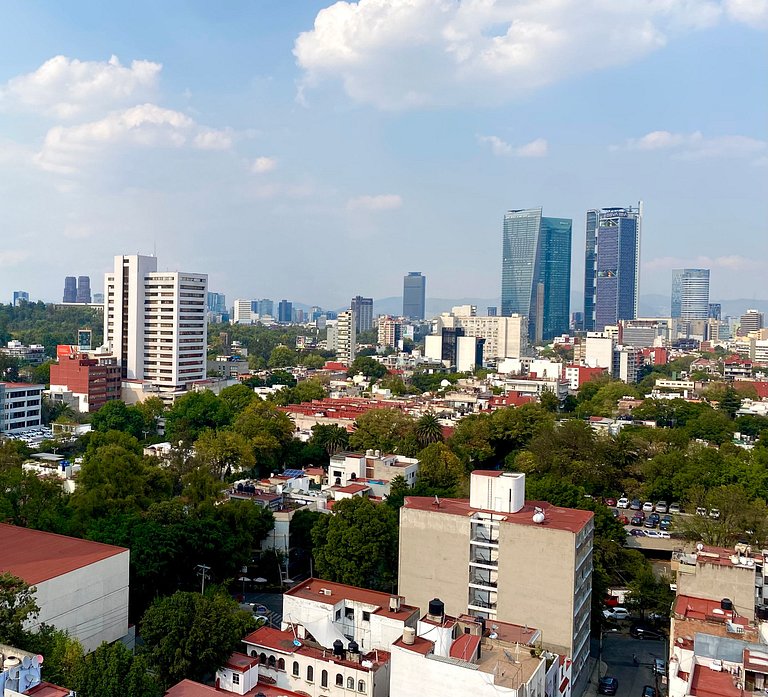 Penthouse con la mejor vista de Cdmx, 6 personas, Gym y 2 pa