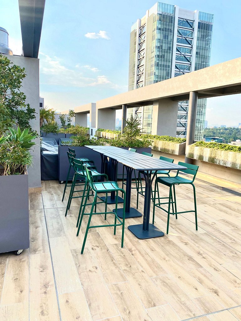 Penthouse con la mejor vista de Cdmx, 6 personas, Gym y 2 pa