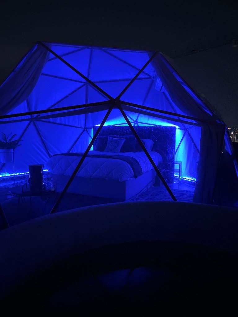 Glamping con jacuzzi en piso 15, único en Gdl, vistas espect