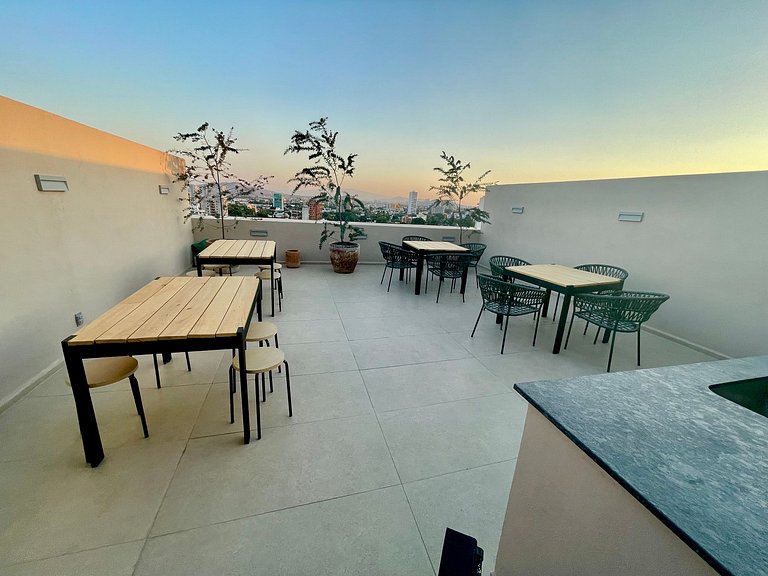 Glamping con jacuzzi en piso 15, único en Gdl, vistas espect