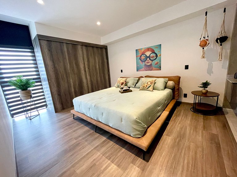 Espectacular diseño, terraza con Hamaca y Jacuzzi