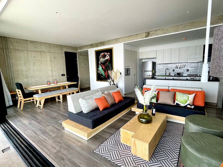 Espectacular diseño, terraza con Hamaca y Jacuzzi
