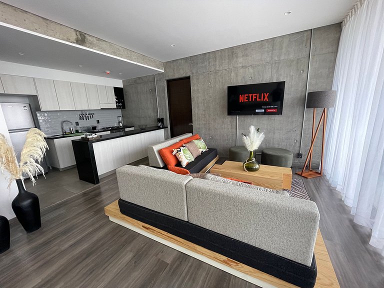 Espectacular diseño, terraza con Hamaca y Jacuzzi