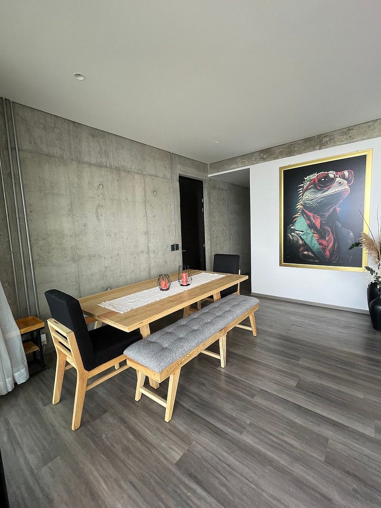 Espectacular diseño, terraza con Hamaca y Jacuzzi