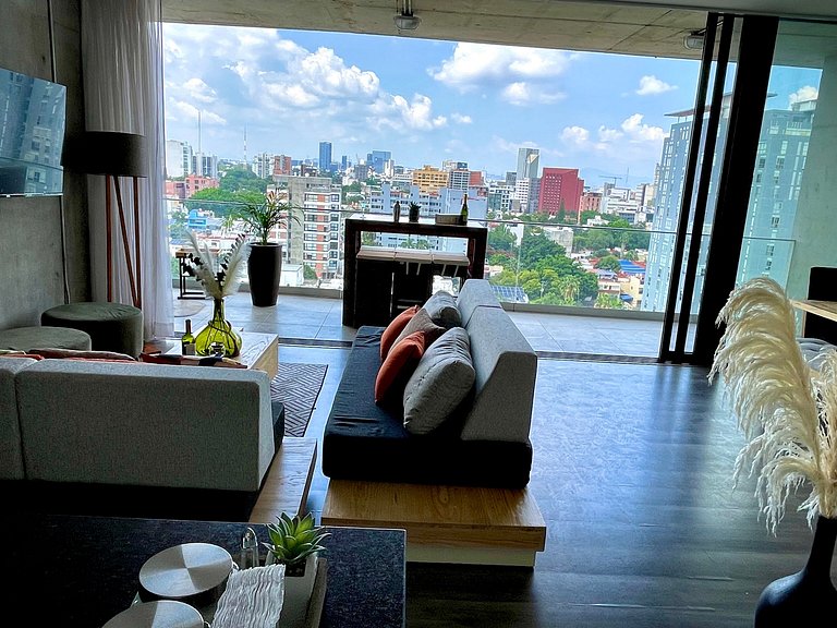 Espectacular diseño, terraza con Hamaca y Jacuzzi