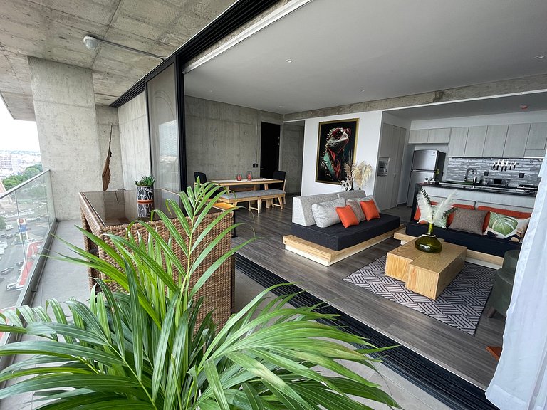 Espectacular diseño, terraza con Hamaca y Jacuzzi
