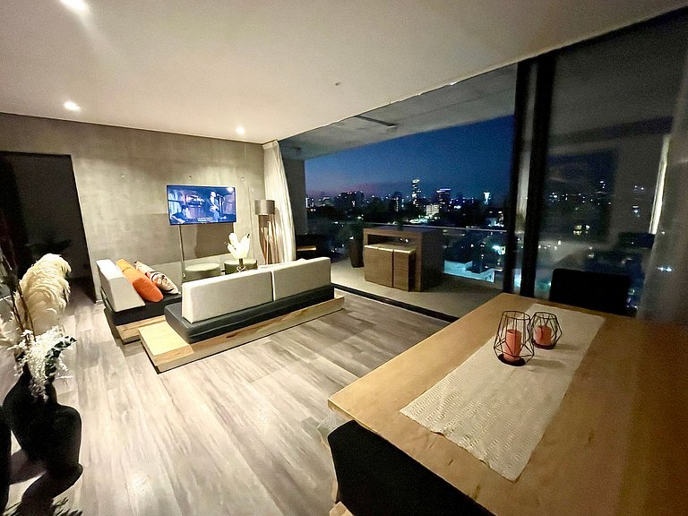 Espectacular diseño, terraza con Hamaca y Jacuzzi